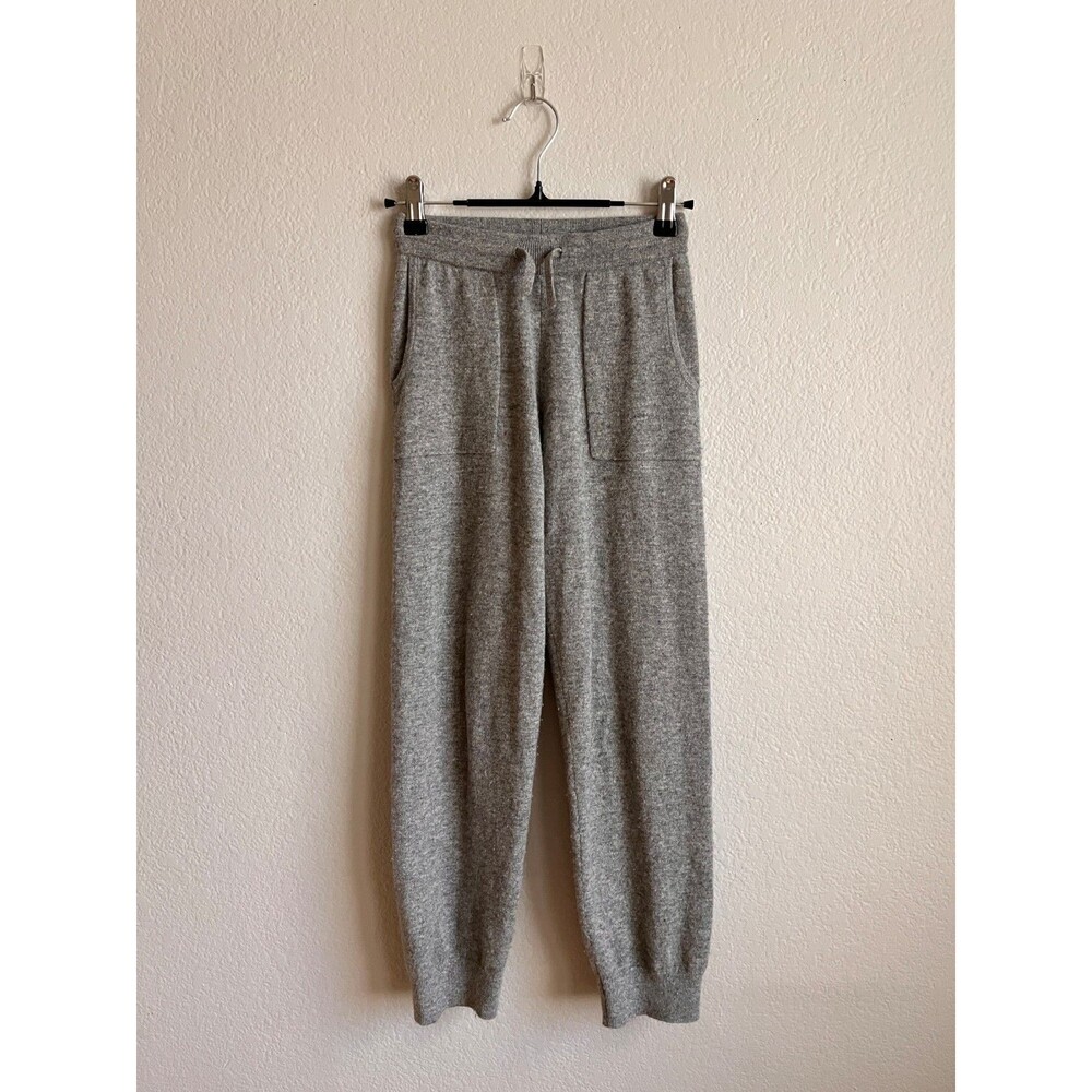 Quince Kids Washable Cashmere Joggers in Heather Gray Size 10